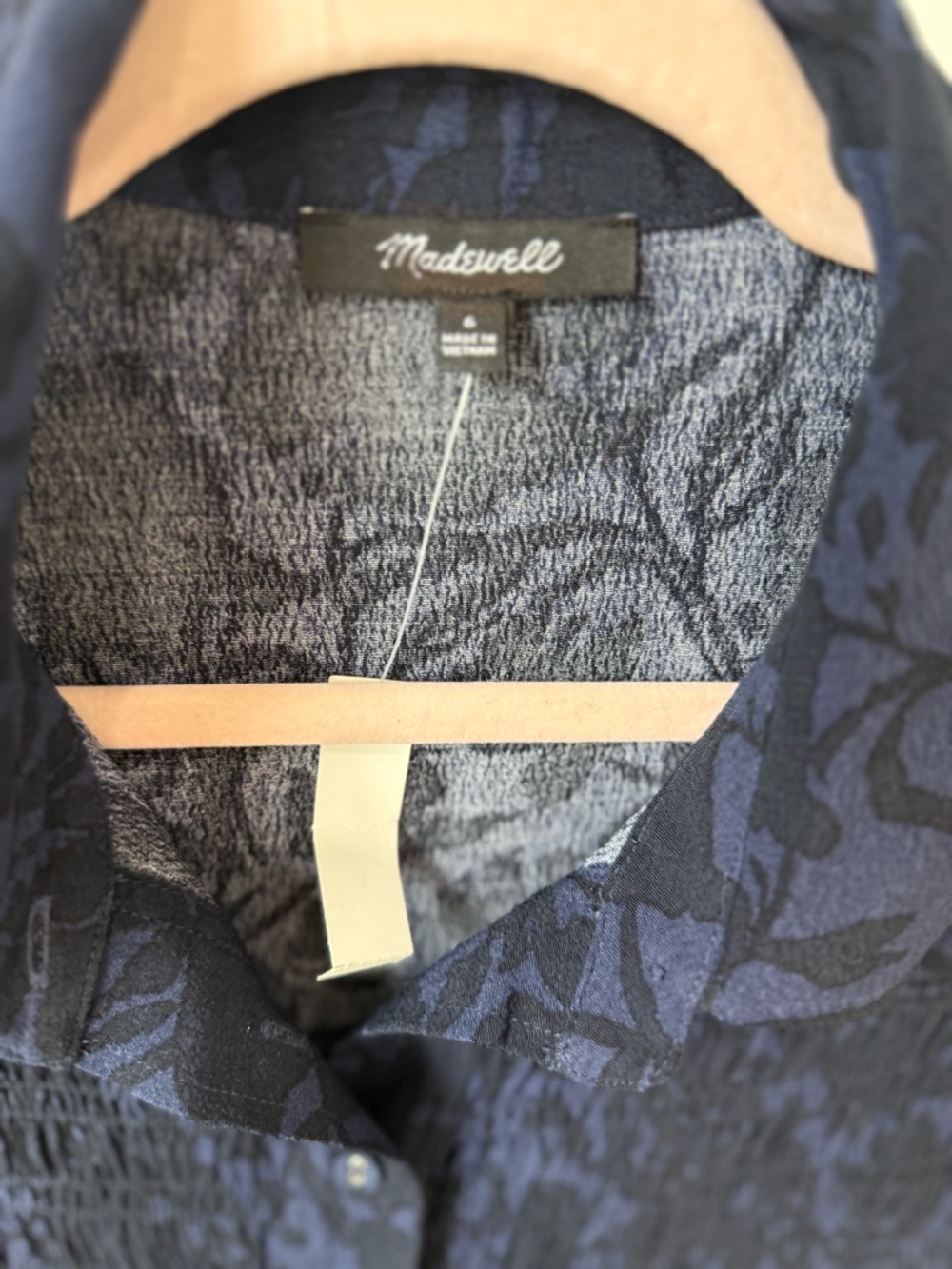 NWT Madewell Smocked Midi Shirtdress size 6 - Picture 8 of 8